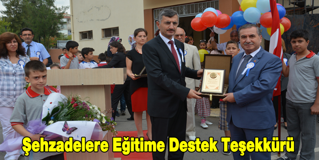 Şehzadelere Eğitime Destek Teşekkürü